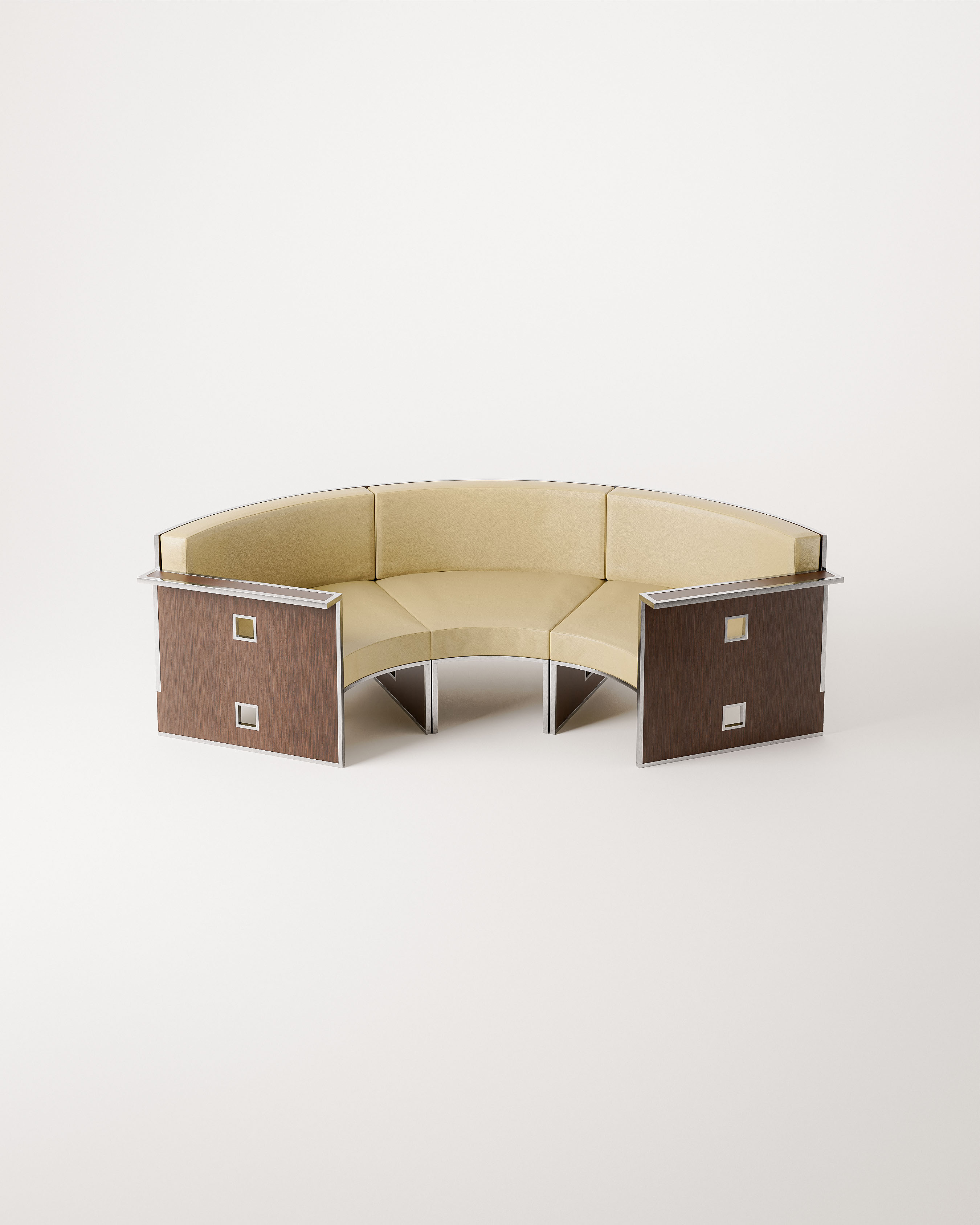 2093 Sofa by Garance Vallée - Modular Wood Veneer Sofa | Monde Singulier