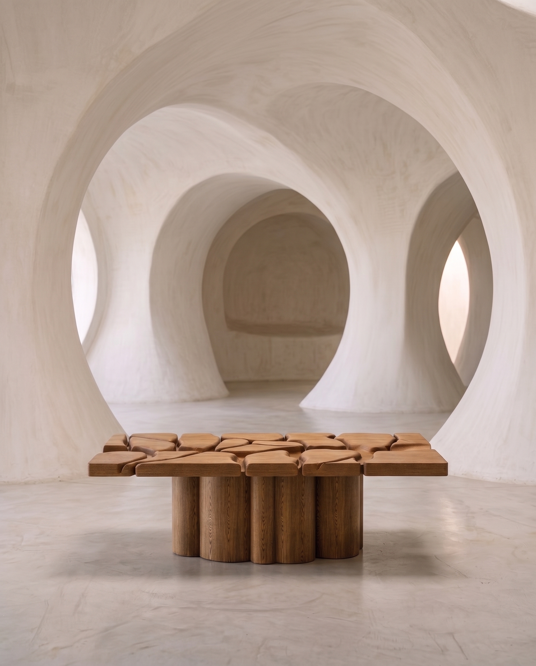 Salvante C1 Coffee Table by Piotr Dabrowa - Travertine | Monde