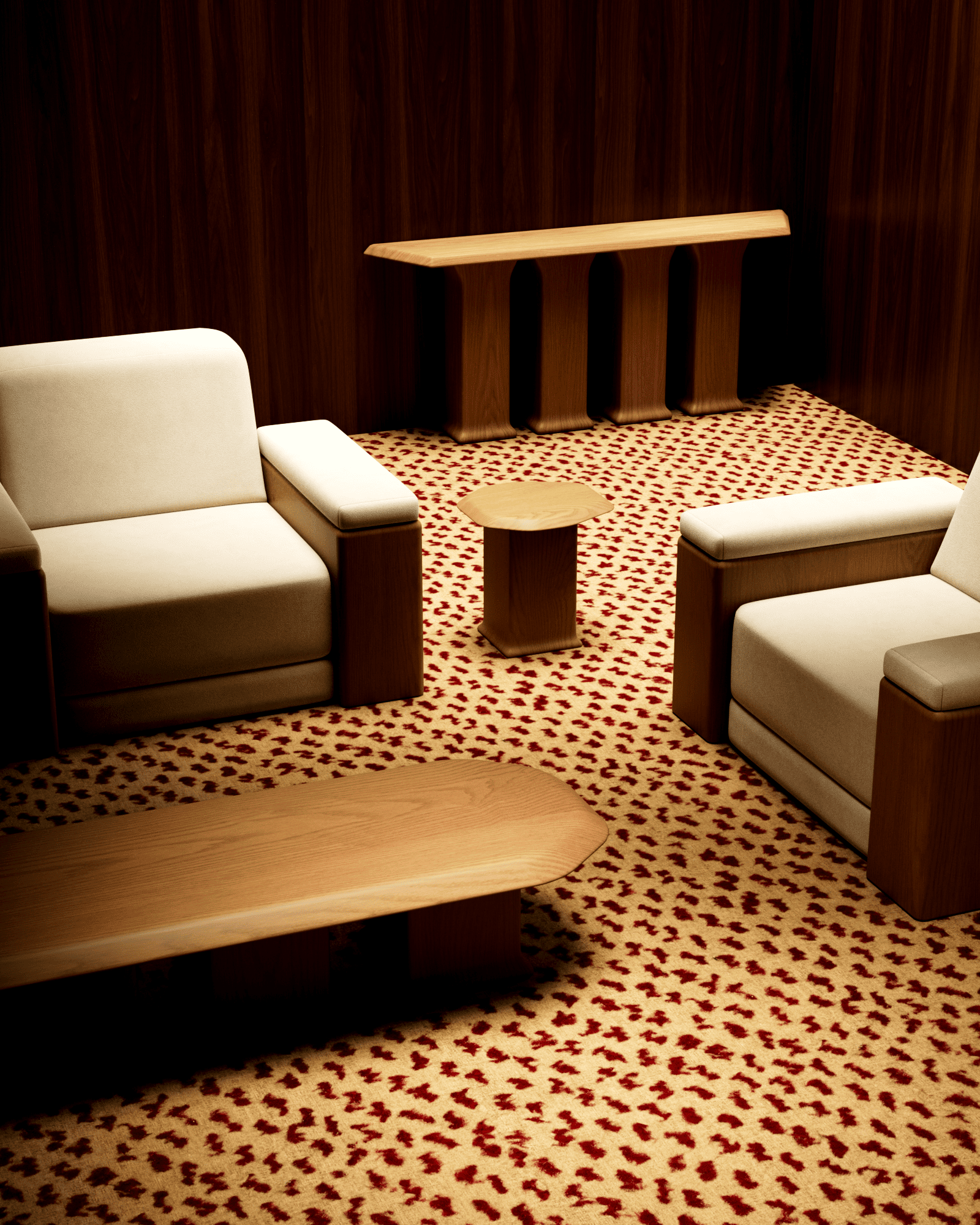 Leman Console 4 Legs by Vincent Mazenauer - Ash | Monde Singulier