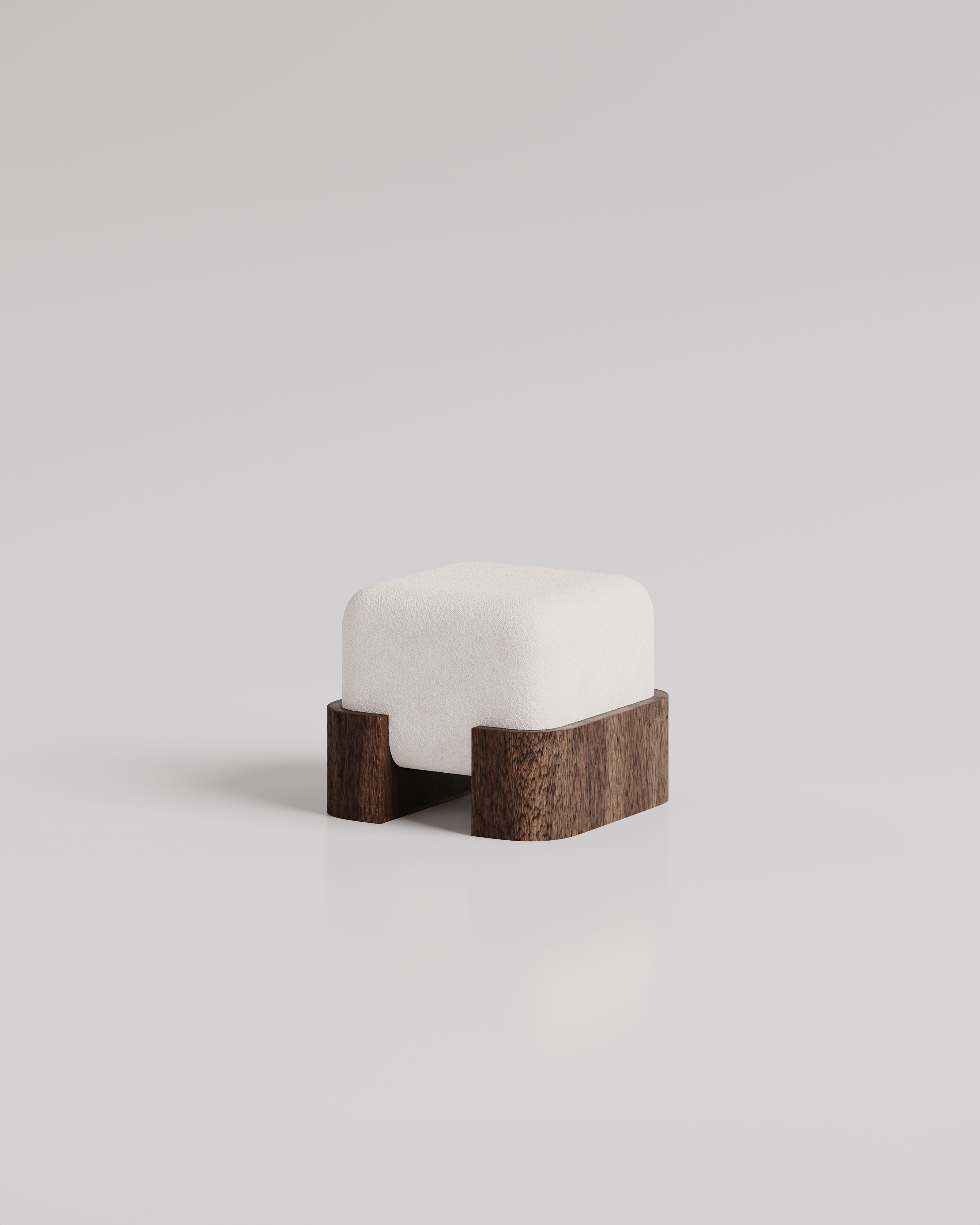 Manhattan Stool by Girodroux & Delpy - Wood and Textile | Monde Singulier