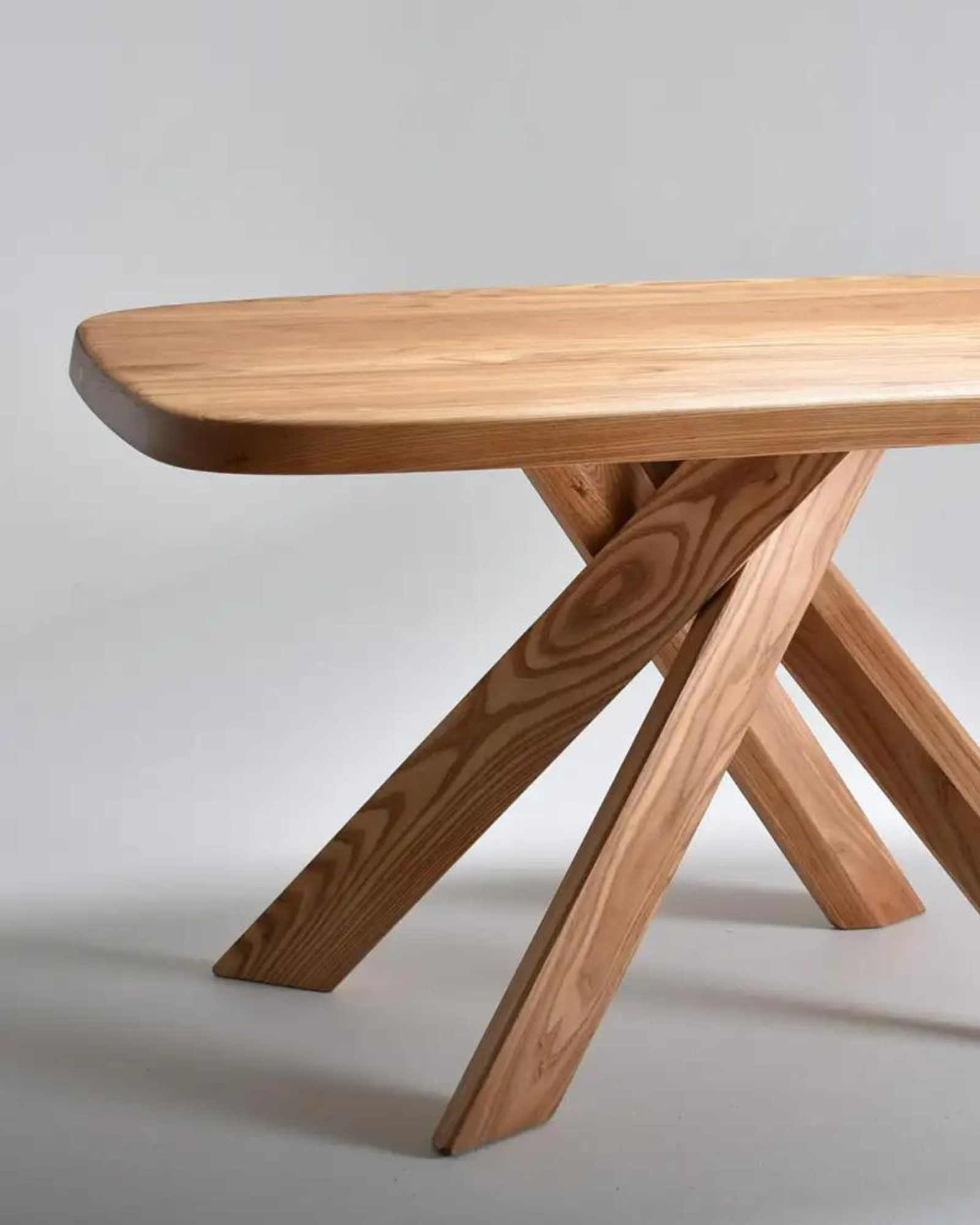 Pierre Chapo T35 Aban Table - Sculptural Oak Dining Table | Monde