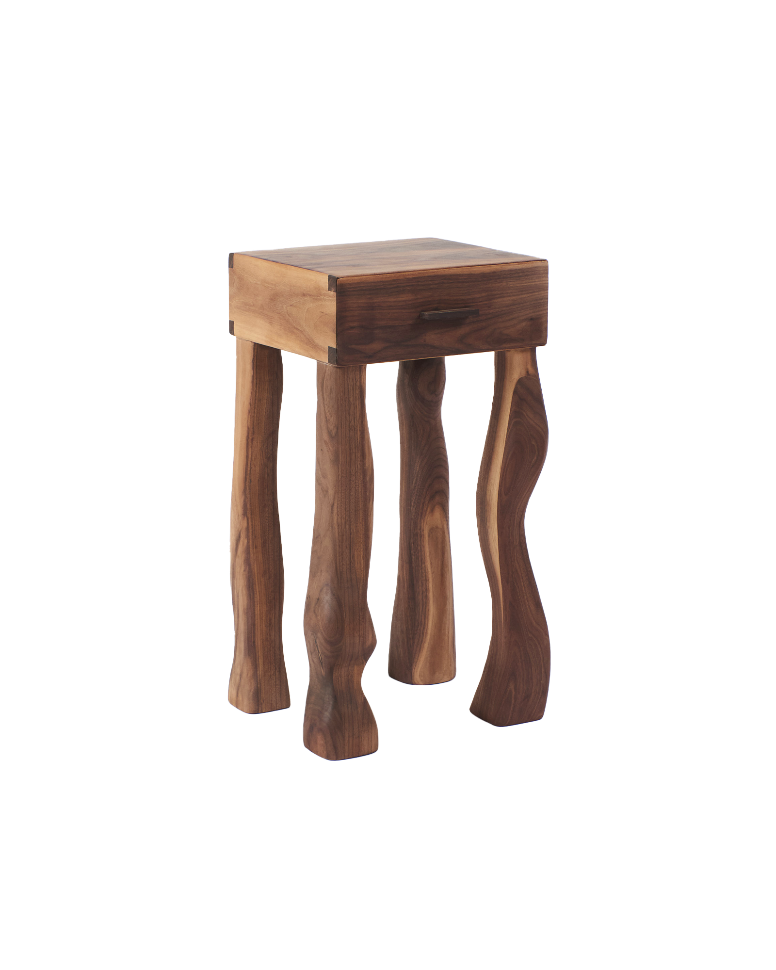 Side Table by Project 213A - Carved Oak, Organic Legs | Monde