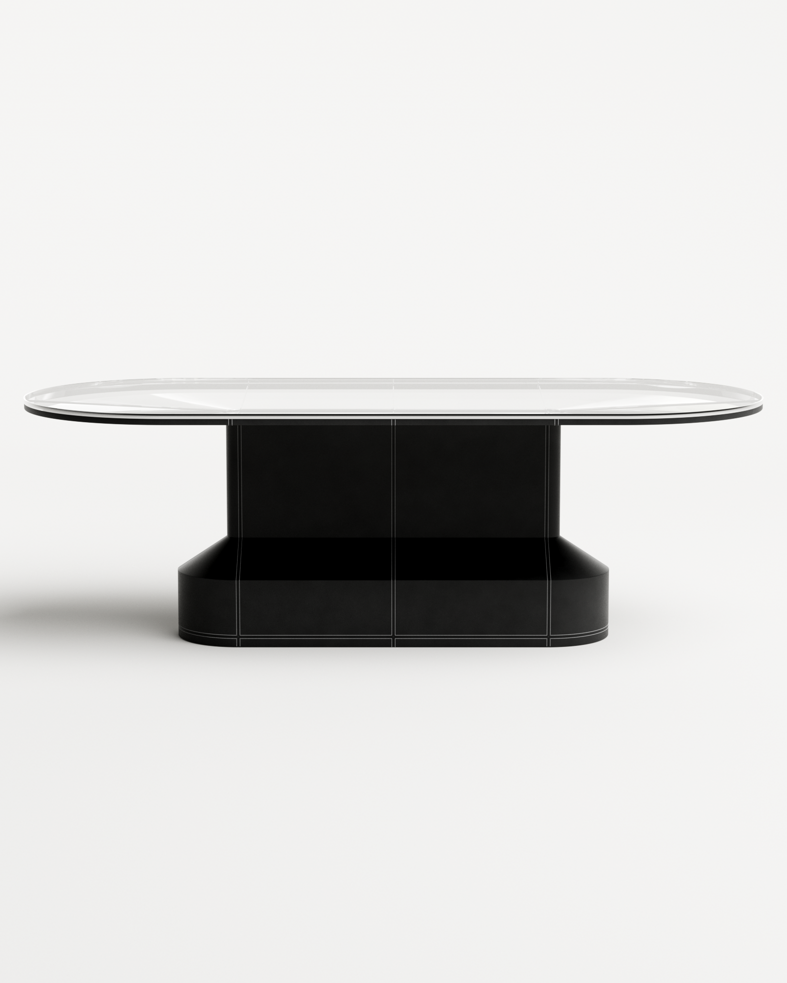 Stamp Oval Dining Table by Christophe Perichon - Steel | Monde Singulier