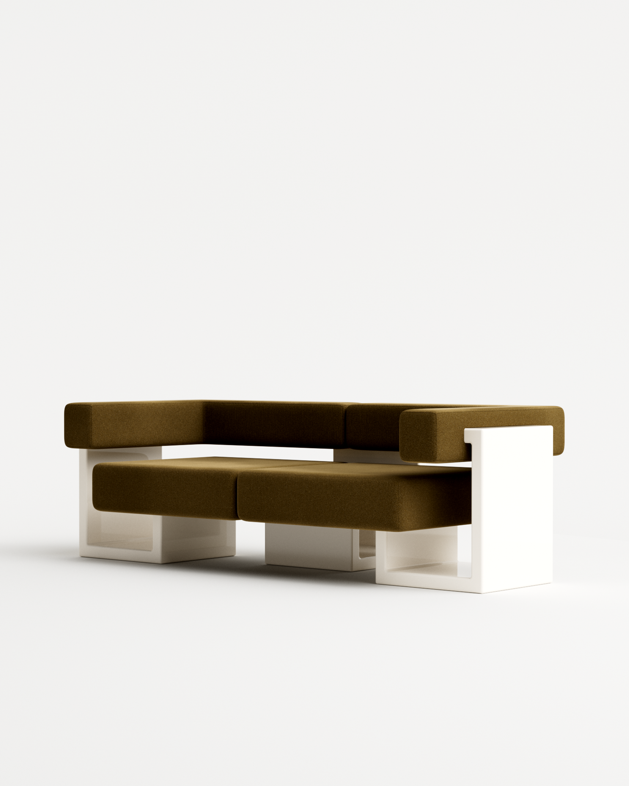 Vitamin Sofa by Pietro Franceschini - Ivory Velvet | Monde Singulier